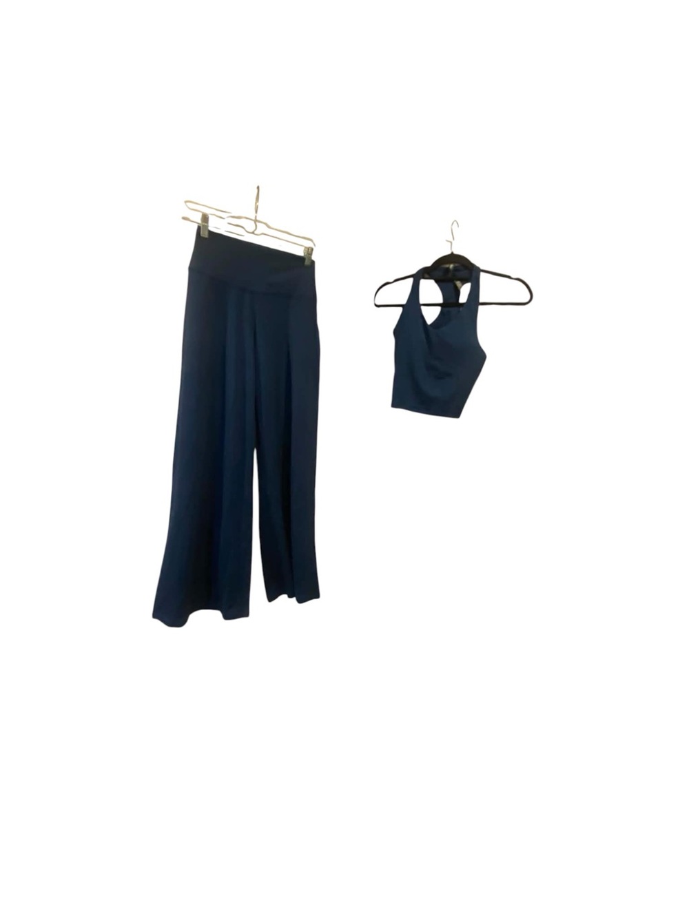 NWT Vuori Halo Easy Wideleg Pants/Halo Performance Crop Set Size XS BLUE COAST